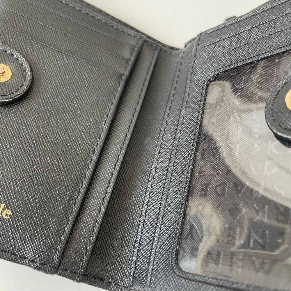 Kate Spade Neda Black Saffiano Leather Zip Around Mini Wallet - Picture 12 of 14